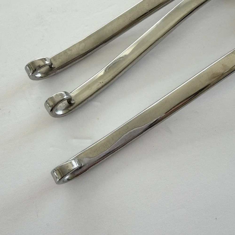 Lot Of 3 Sabatier Hi Light Hook Handle Oval Soup Spoon 18/10 Stainless Steel